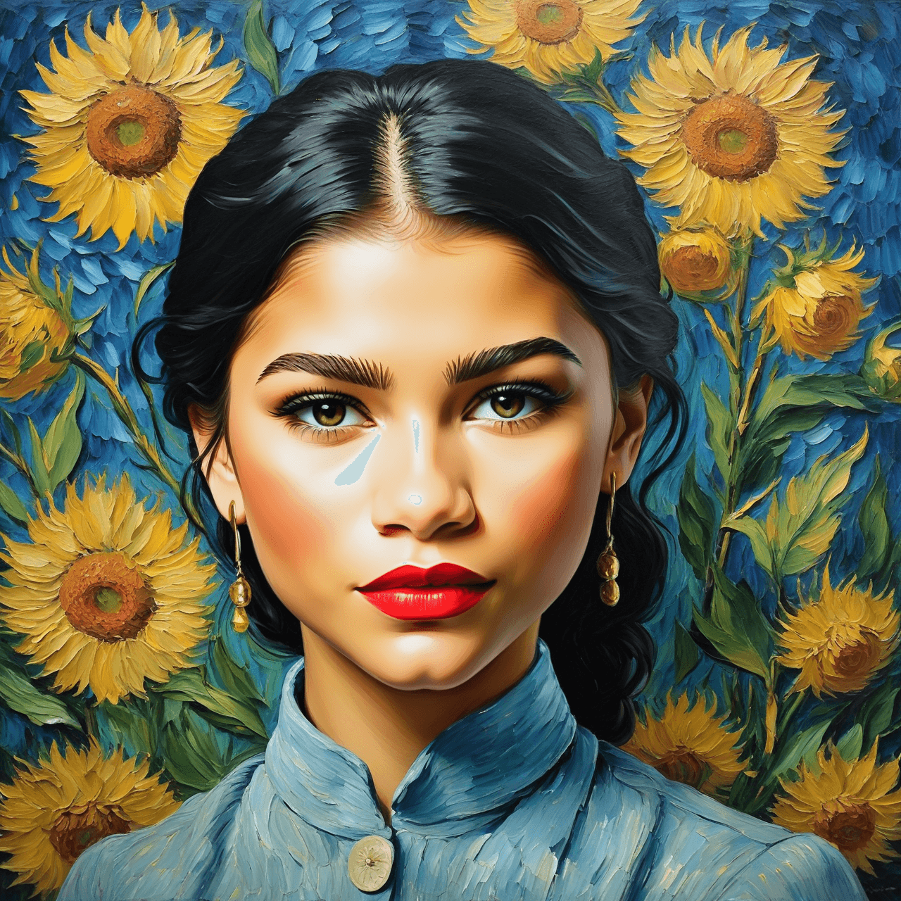 AI Filter that turns your photo into a van gogh style portrait.